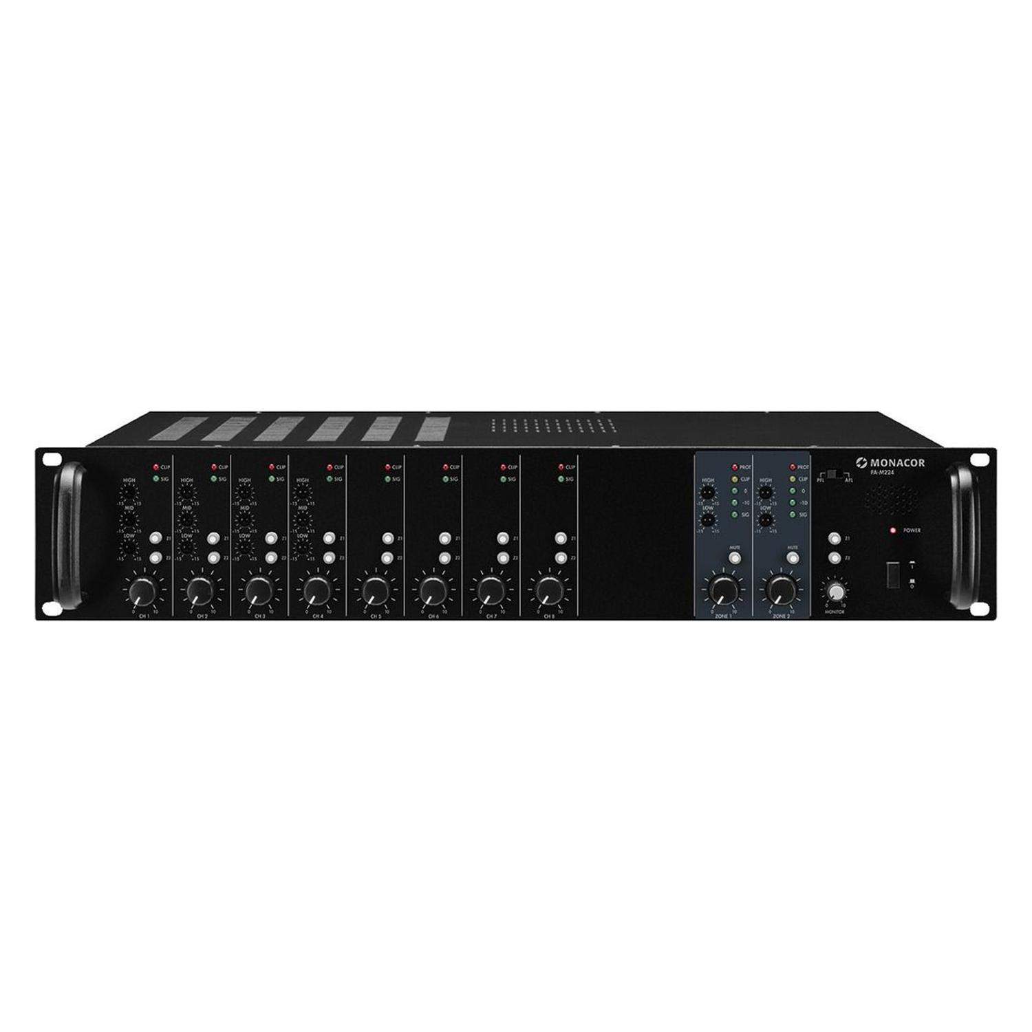 MONACOR PA-M224 | 2-strefowy wzmacniacz matrycowy 2x 240W RMS 100V Monacor - 1