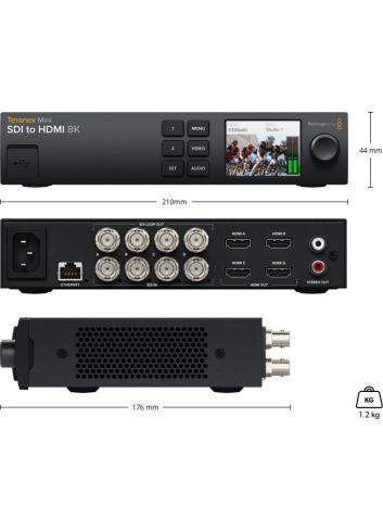 Blackmagic Design Teranex Mini SDI to HDMI 8K HDR | Konwerter sygnału SDI na HDMI, 12G-SDI, HDMI 2.0 Blackmagic Design - 4