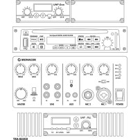 MONACOR TXA-822CD | Kolumna aktywna 8" z odbiornikiem UHF odtwarzaczem CD MP3 Bluetooth USB SD XLR Monacor - 2