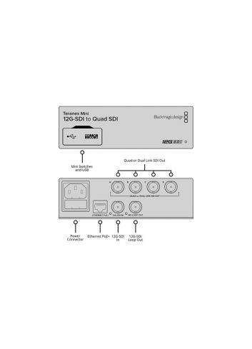 Blackmagic Design Teranex Mini 12G-SDI to Quad SDI | Konwerter 12G-SDI na Quad Link SDI Blackmagic Design - 4