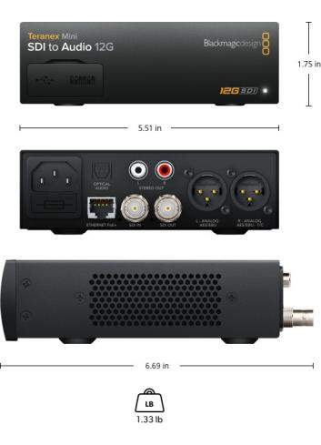Blackmagic Design Teranex Mini SDI to Audio 12G | De-embeder dźwięku, konwerter SDI na Audio Blackmagic Design - 4