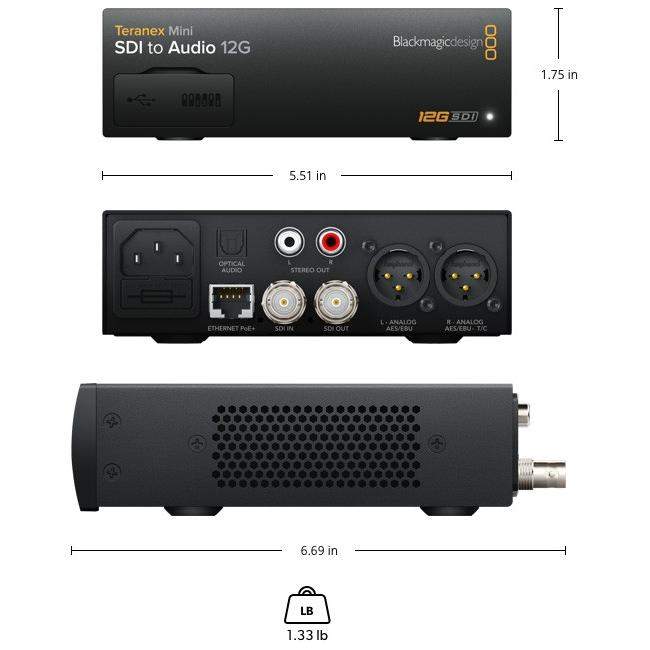 Blackmagic Design Teranex Mini SDI to Audio 12G | De-embeder dźwięku, konwerter SDI na Audio Blackmagic Design - 4