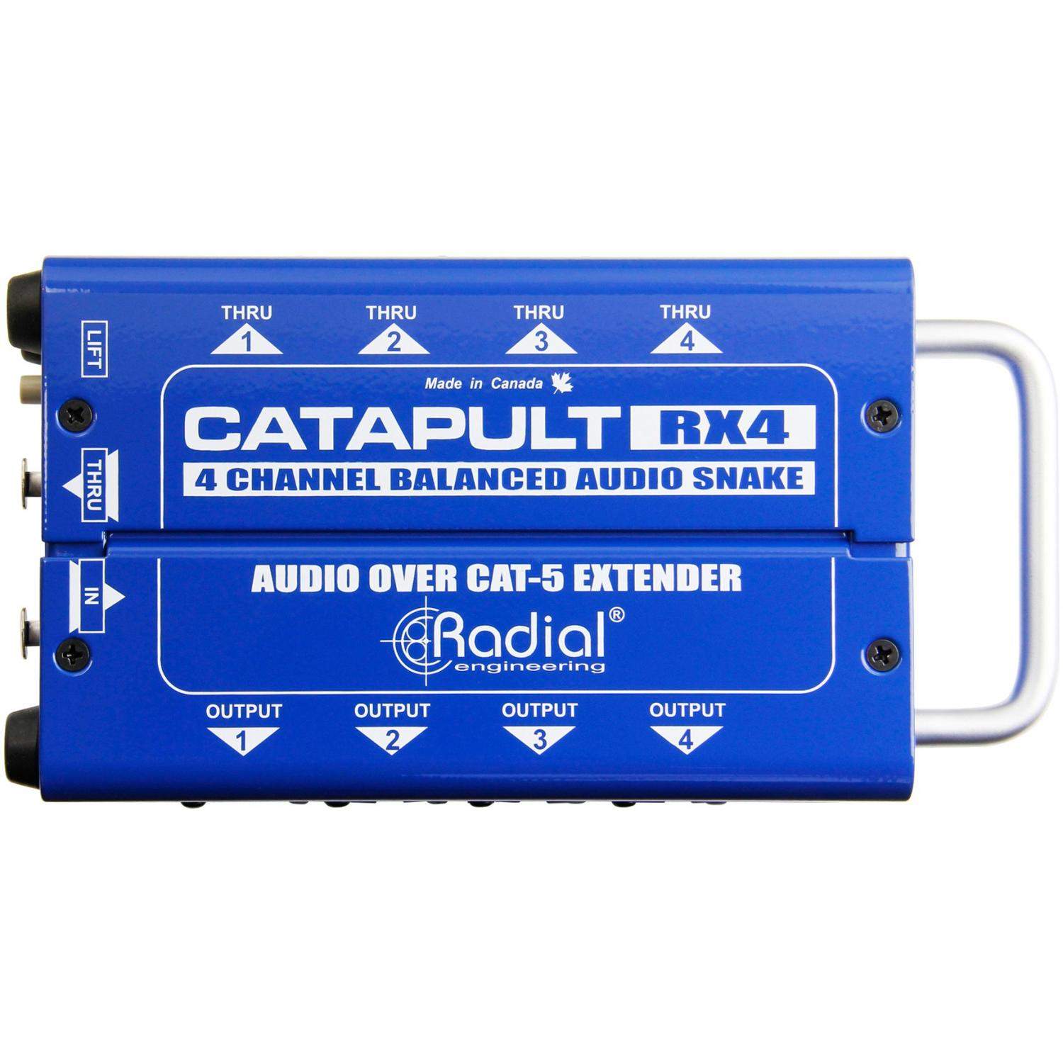 Radial Catapult RX4 | Czterokanałowy konwerter, splitter RJ45 - XLR