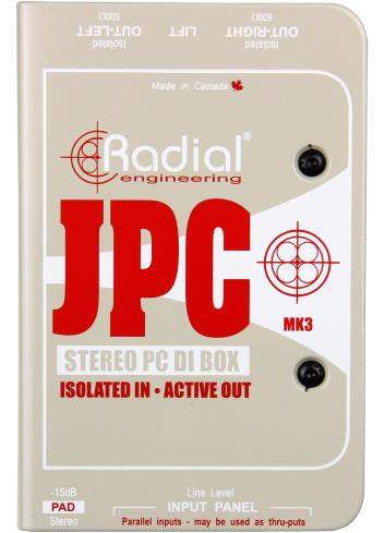 Radial JPC | Aktywny 2-kanałowy DI-Box, RCA, Jack, XLR