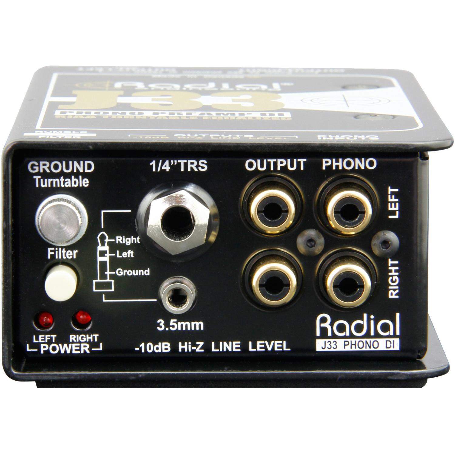 Radial J33 | Aktywny przedwzmacniacz i DI-Box do gramofonów Radial Engineering - 3
