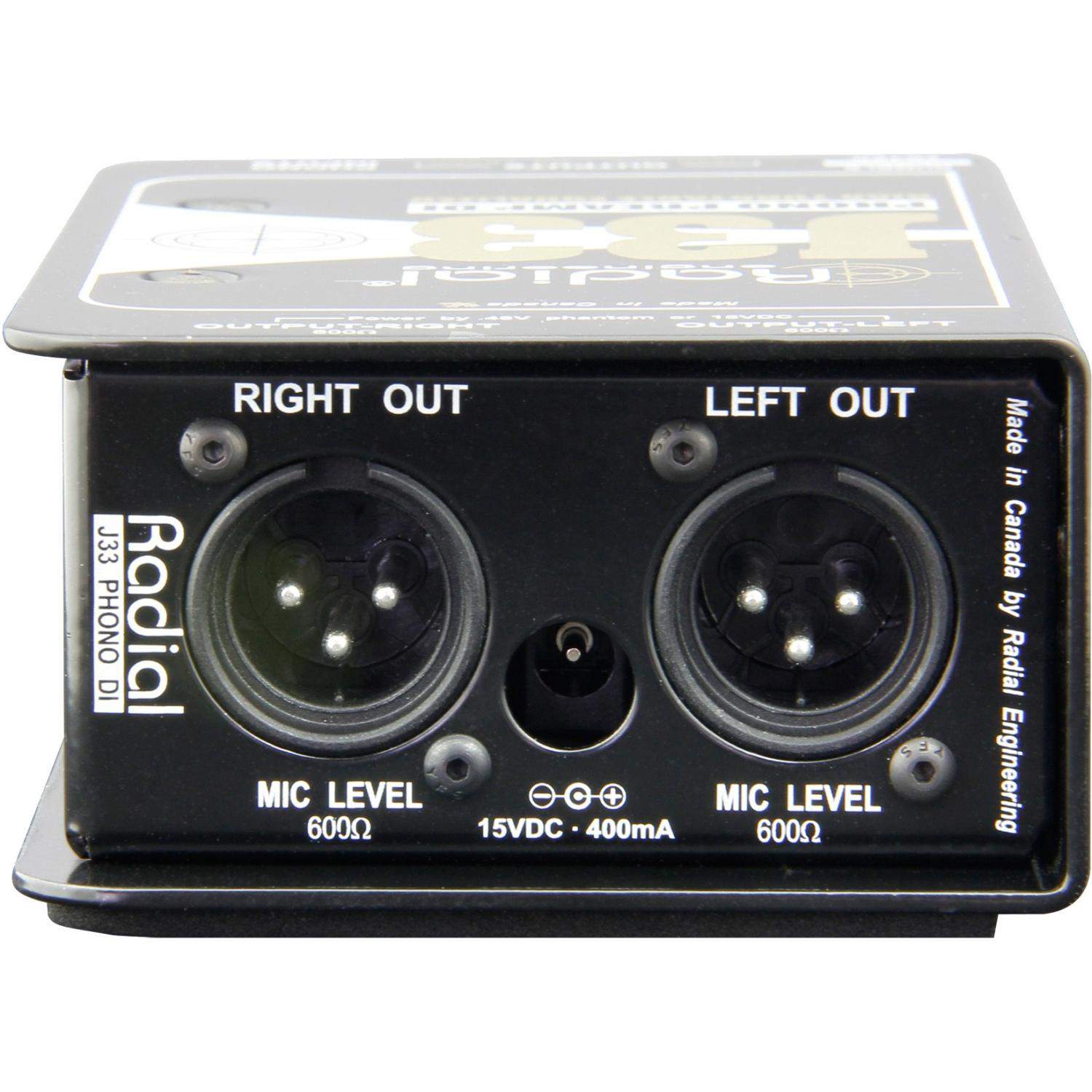 Radial J33 | Aktywny przedwzmacniacz i DI-Box do gramofonów Radial Engineering - 4