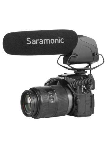 Saramonic SR-VM4 | Mikrofon pojemnościowy, kierunkowy zamontowany na aparacie fotograficznym