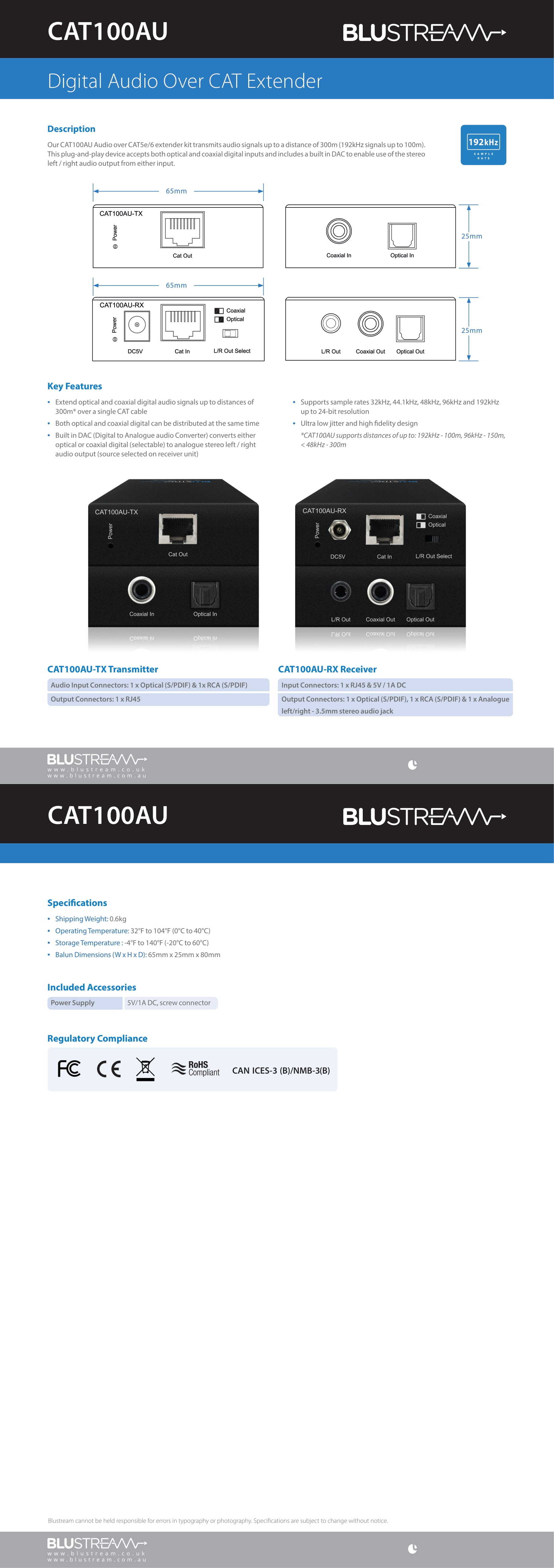 Blustream CAT100AU