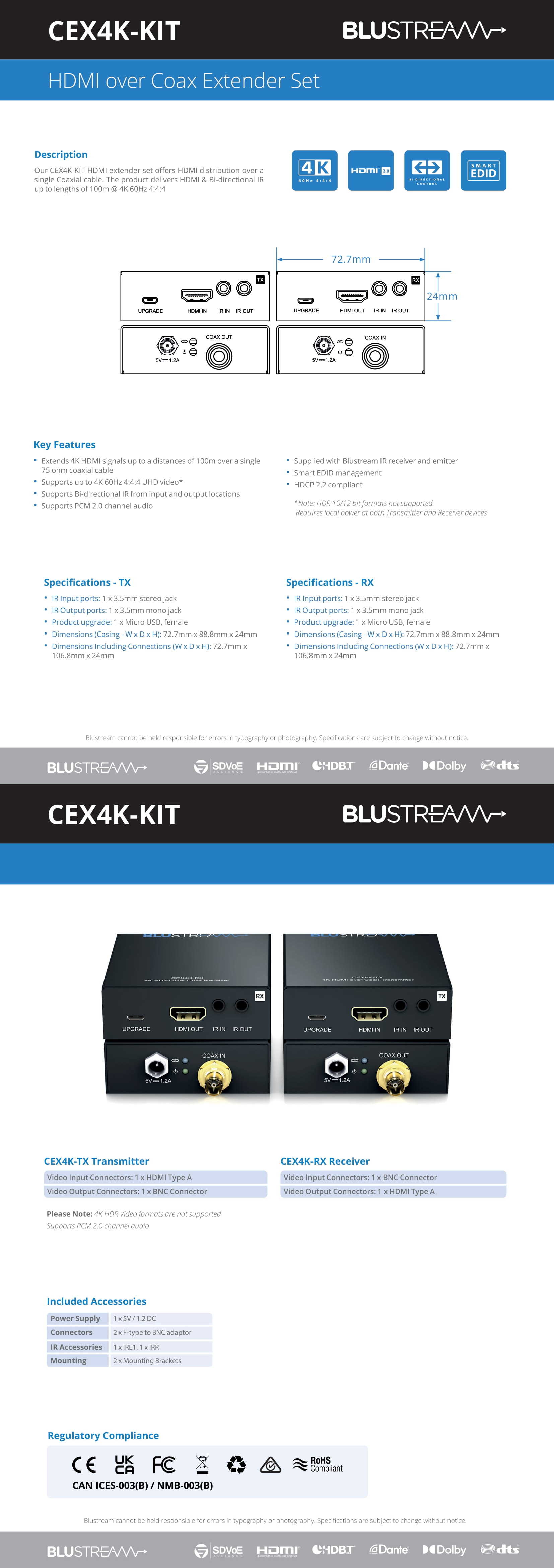 Blustream CEX4K-KIT