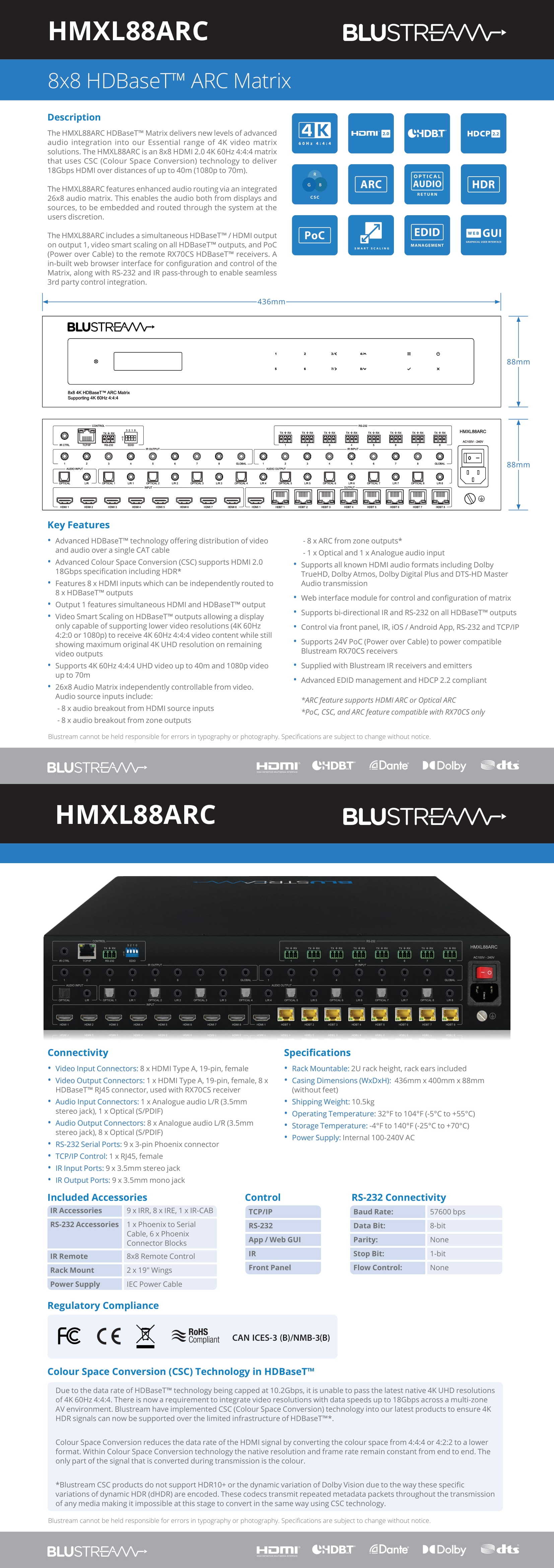 Blustream HMXL88ARC