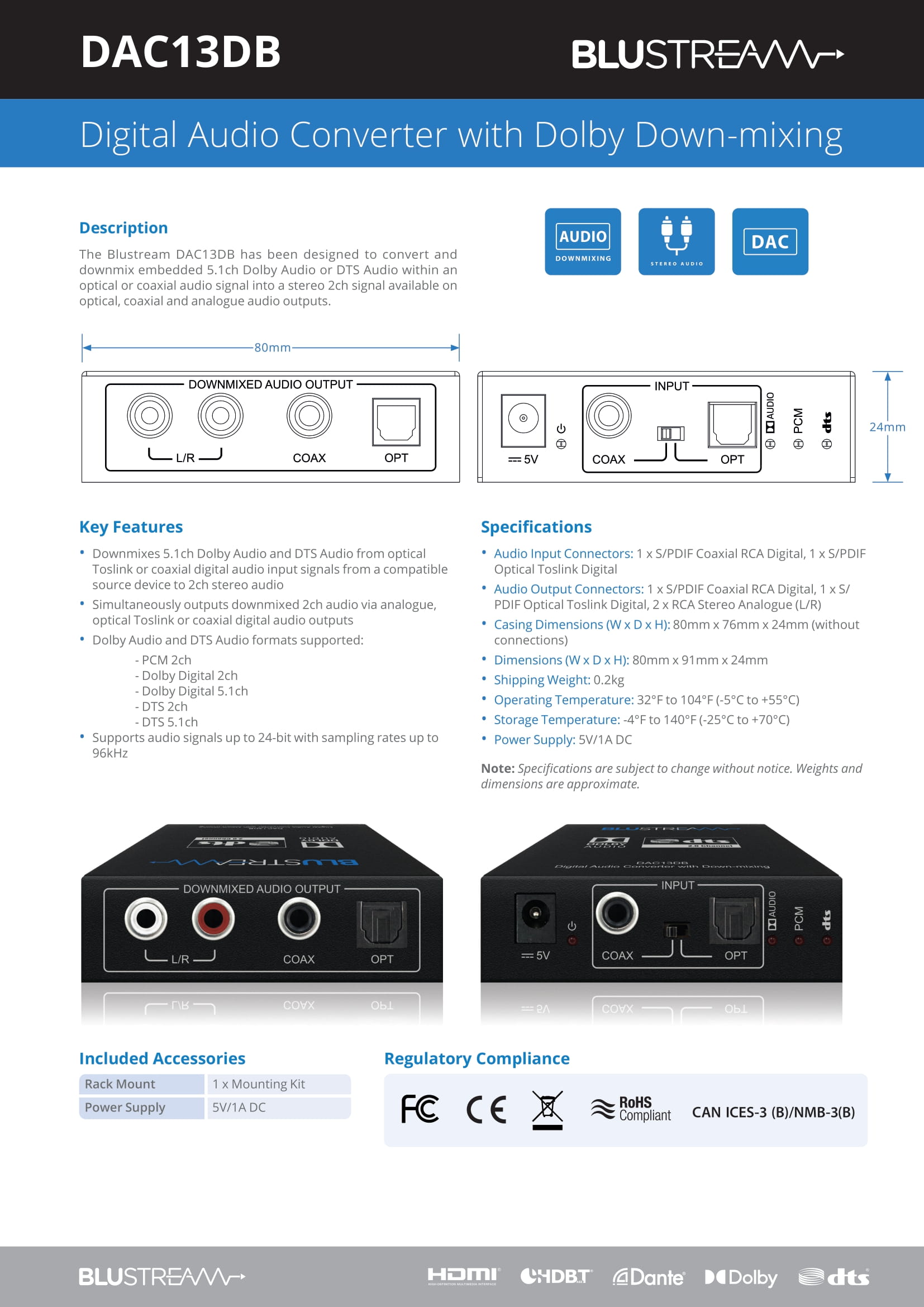 Blustream DAC13DB-1