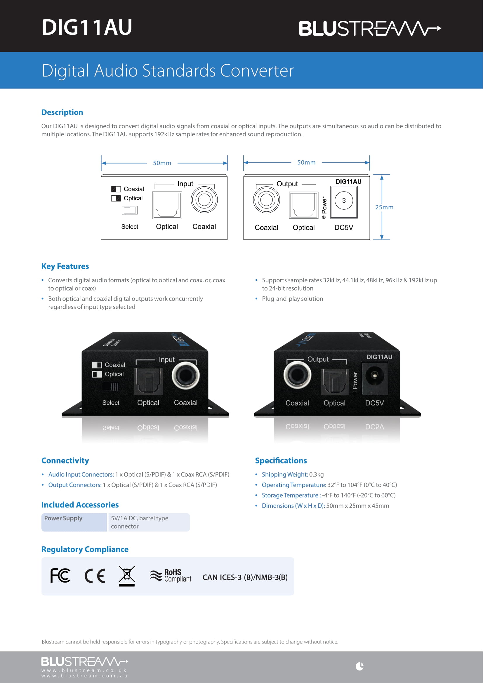 Blustream DIG11AU-1